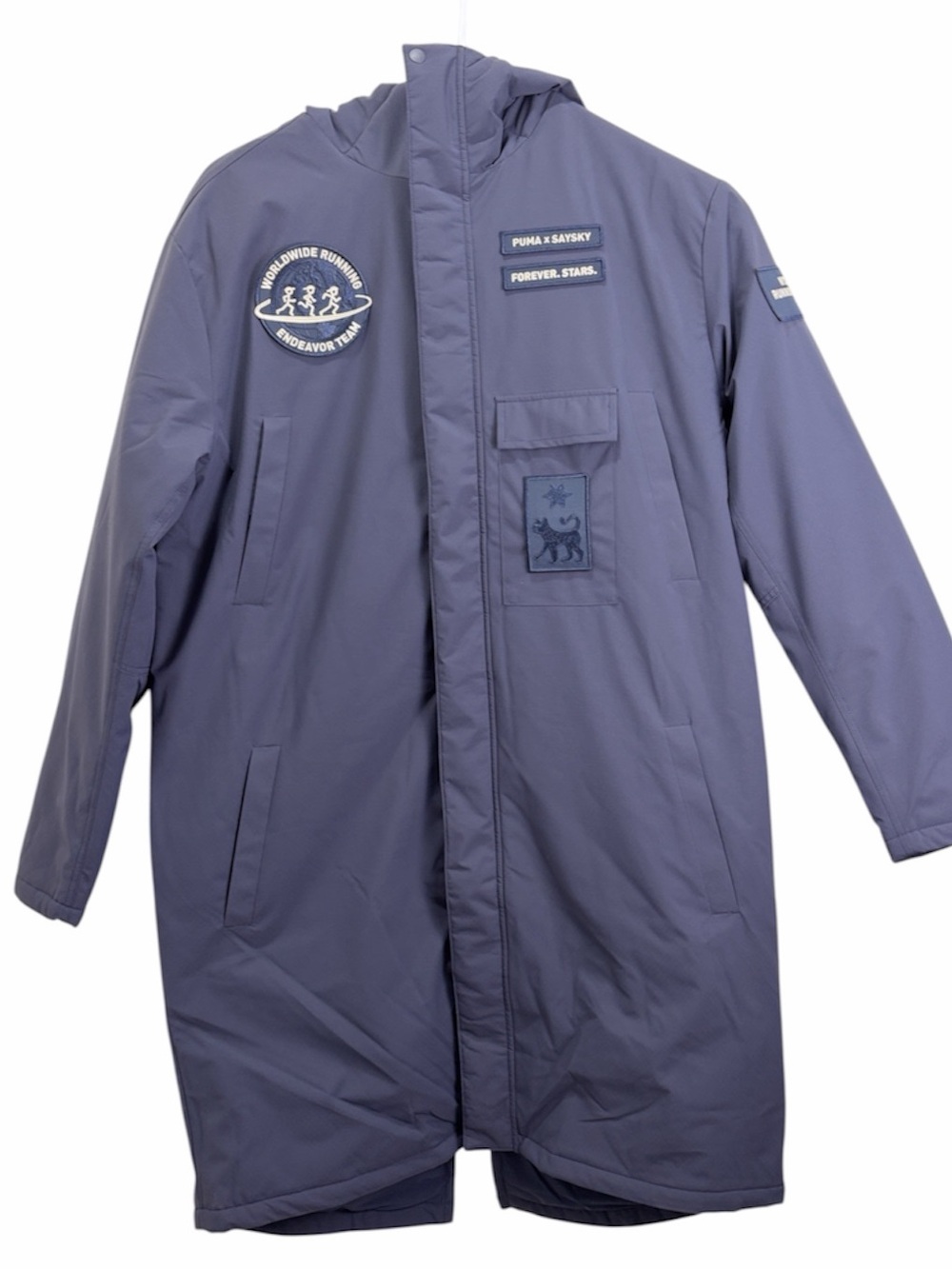 NWT Puma x Saysky Endeavor Hooded Running Jacket Men’s Large | Blue 527836-16